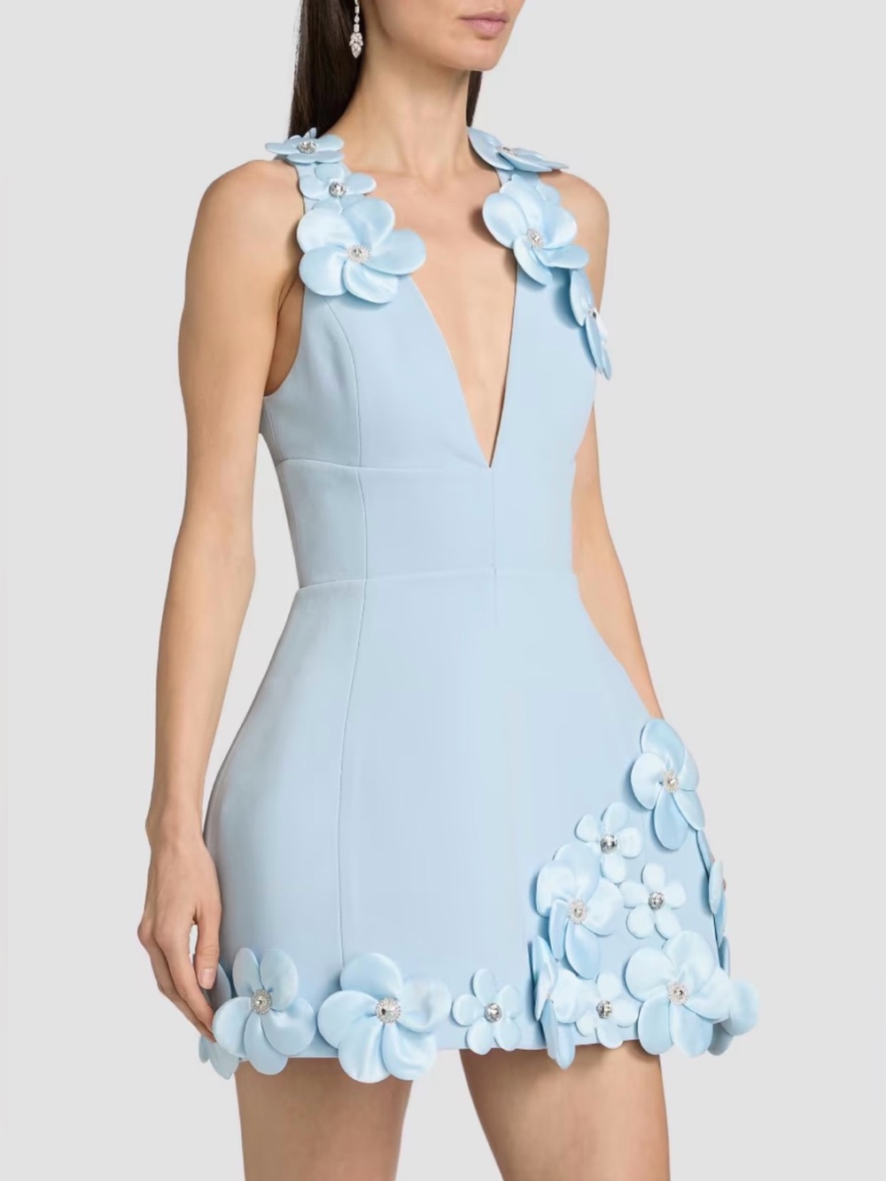 NWOT Bronx And Banco Estelle Floral Applique Fit-&-Flare Mini Dress. Size S - Picture 8 of 17